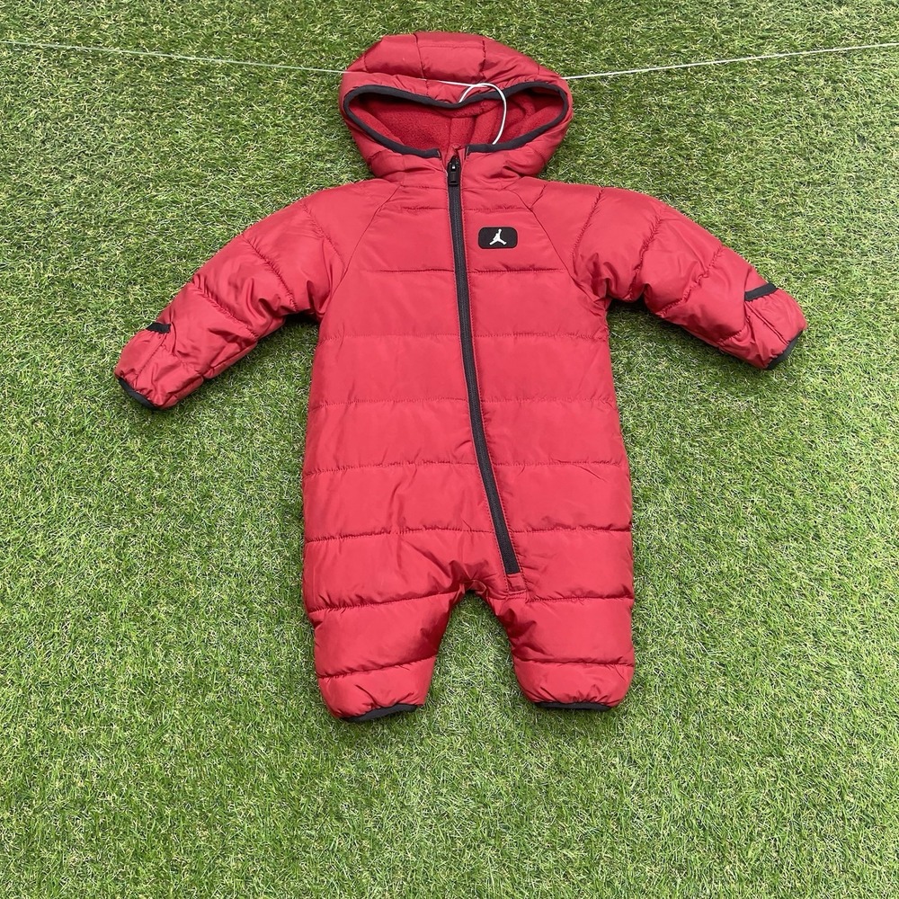 Nike Air Jordan Snowsuit 3M Baby Boy Newborn 3 Month Lined Puffer Hooded Jumpman
